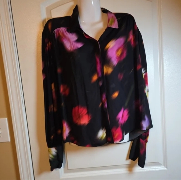RARE HTF! Rag & Bone NY Aubrey Abstract Blouse oversized XS - Picture 2 of 8